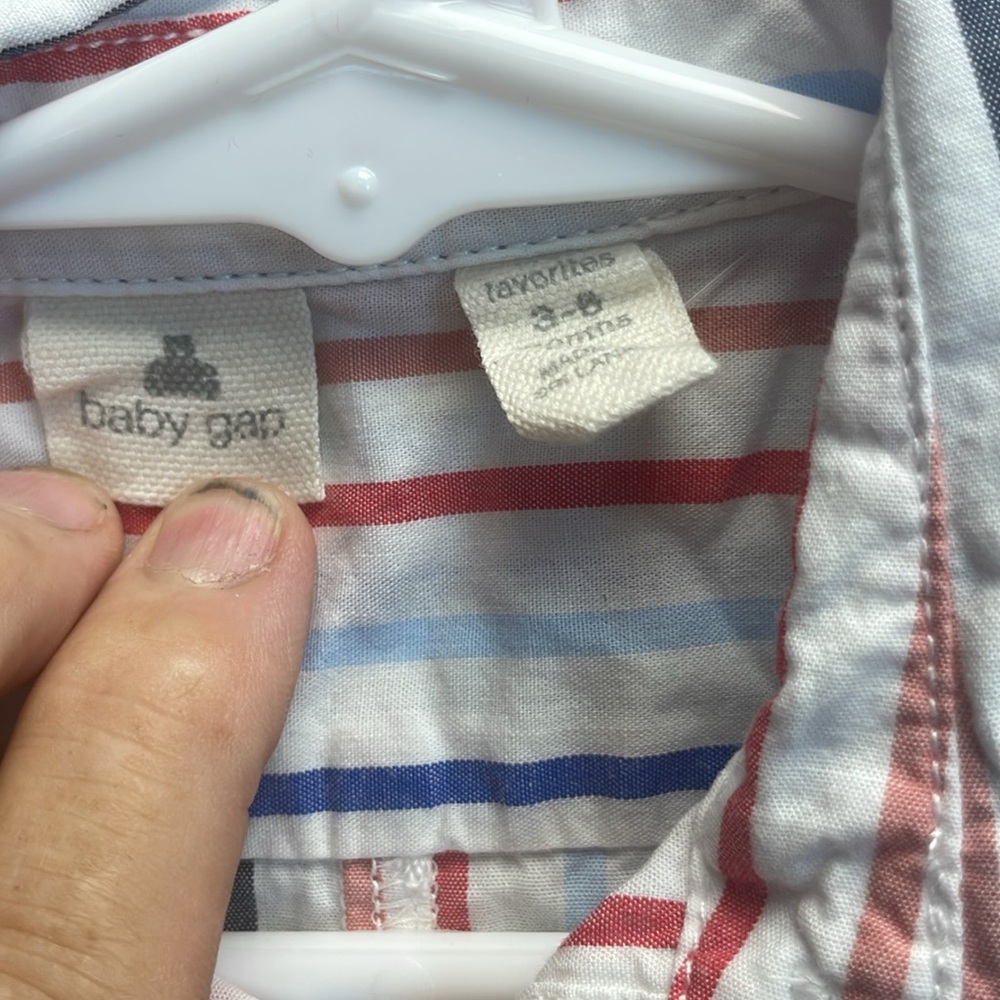 Baby‎ GAP Kids Multicolor Striped Button Down Shirt - Picture 3 of 5